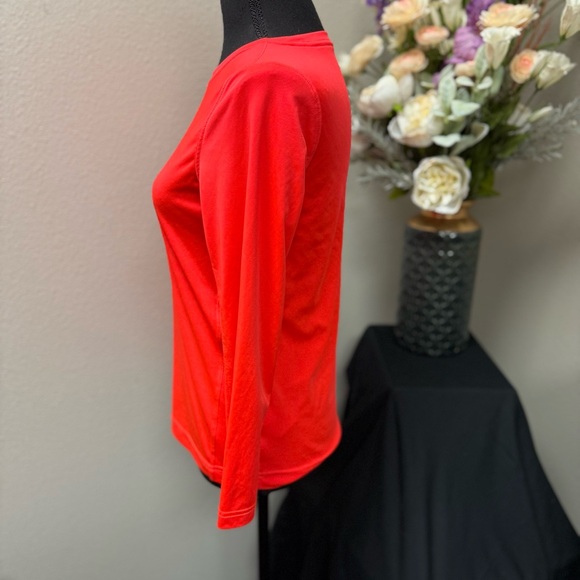 Nike Dri-FIT Long Sleeve Red/Orange Athletic Top – Size M - Picture 2 of 8